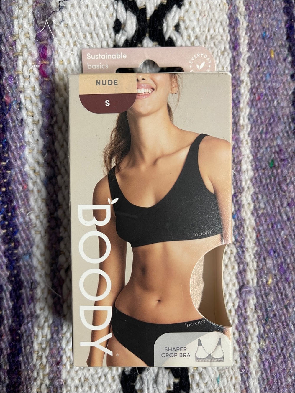 NEW! SUSTAINABLE BOODY NUDE-  Shaper Crop Bra - Nude Size S (Boxed)